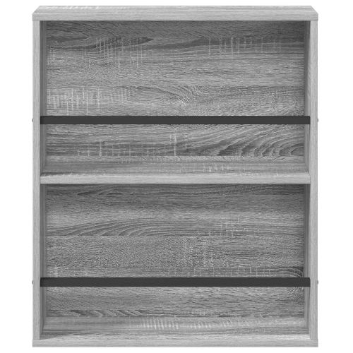Етажерка за списания с рафт 2 бр. Сив Сонома 60 x 12 x 70 см
