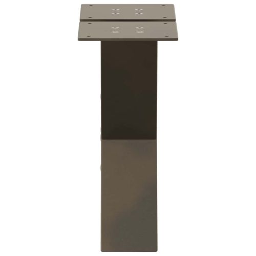 Крака за масичка за кафе, X-образни, 2 бр., естествена стомана, 30 x (30-31) см, стомана