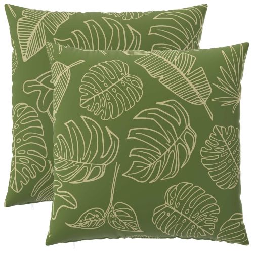 Калъфка за възглавница 2 pcs HEERLEN Дизайн с листа 80 x 80 cm