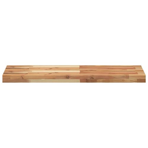 Плаващ рафт, 3 бр, 100x30x4 см, маслен финиш, акация масив