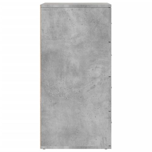 Сайдборд, бетонно сив, 60x39x80 см, инженерно дърво