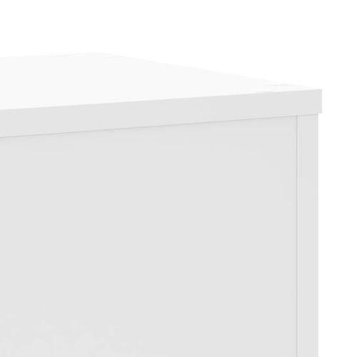 Стойки за растения 2 бр бели 30x30x70 см инженерно дърво