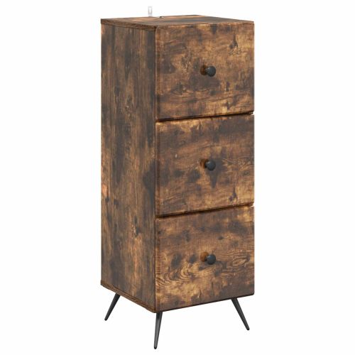 Чекмеджетен шкаф Опушен дъб 33 x 34,5 x 90 см