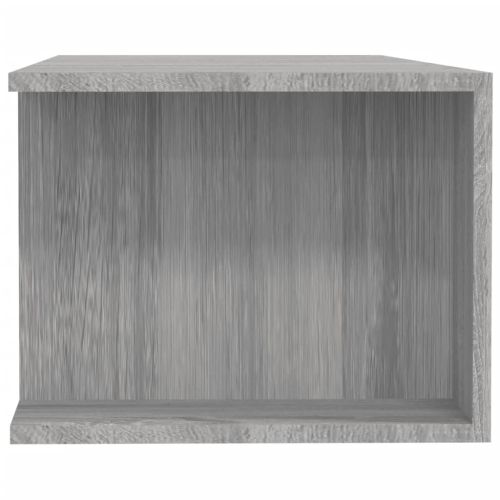 ТВ шкаф с LED осветление, сив сонома, 135x39x30 см