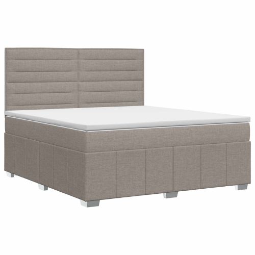 Континентално легло с матрак Таупе 140 x 190 cm Текстил