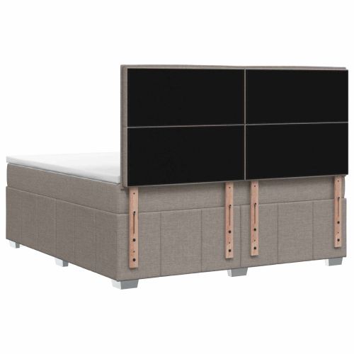 Континентално легло с матрак Таупе 140 x 190 cm Текстил
