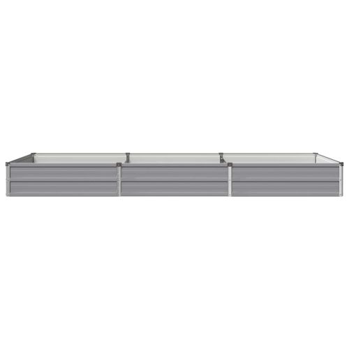 Вдигната леха за градина Сиво 240 x 80 x 24 см