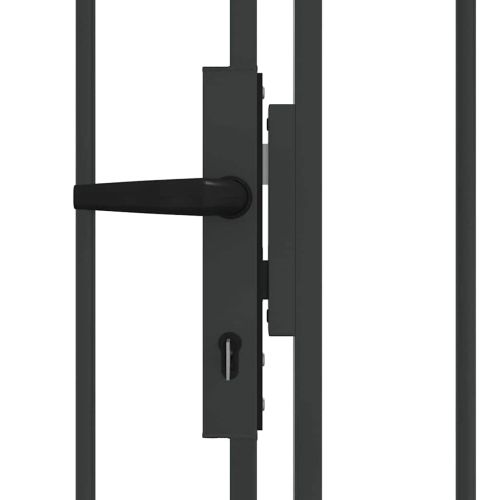 Врата за ограда ASSEN 401 x 250 см Стомана Сив С ключалка