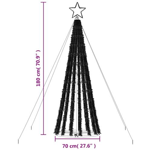 LED коледна елха 275 LED синя 180 см