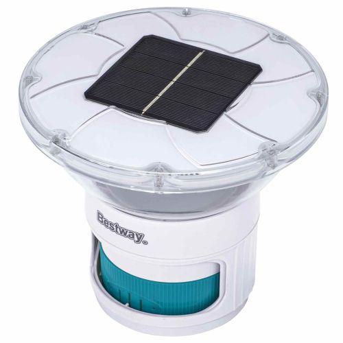 Bestway Плаваща соларна лампа с LED ленти Бяло Ø 7,6 см PC и ABS