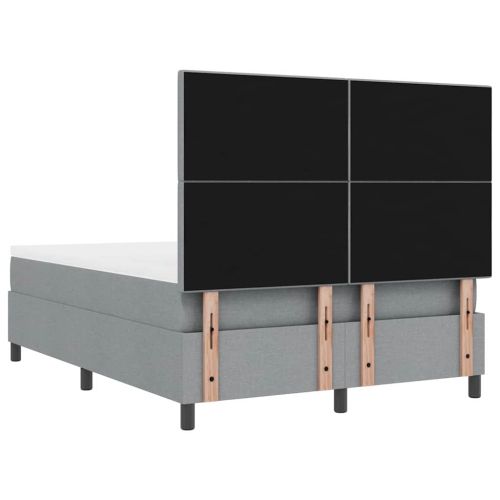 Легло с пружинирана основа Светлосиво 140 x 200 cm текстил