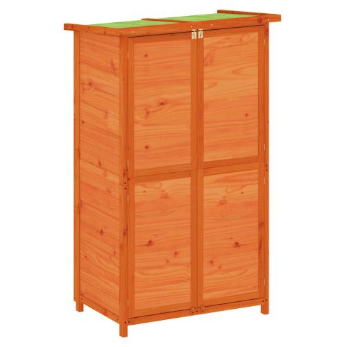 Градинска барака за инструменти кафява 83x57x140 см бор масив