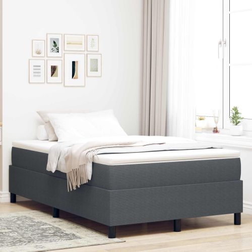 Платформено легло Тъмен сив 120 x 190 cm Кордюрова тъкан