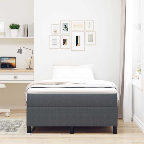 Платформено легло Тъмен сив 120 x 190 cm Кордюрова тъкан