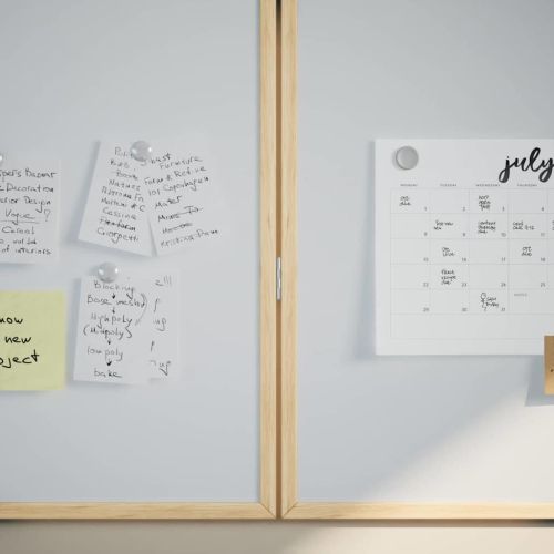 Дъска с известия 80 x 80 x 1.4 см Борово дърво масив Бяло