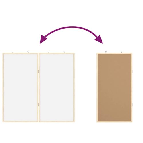 Дъска с известия 80 x 80 x 1.4 см Борово дърво масив Бяло