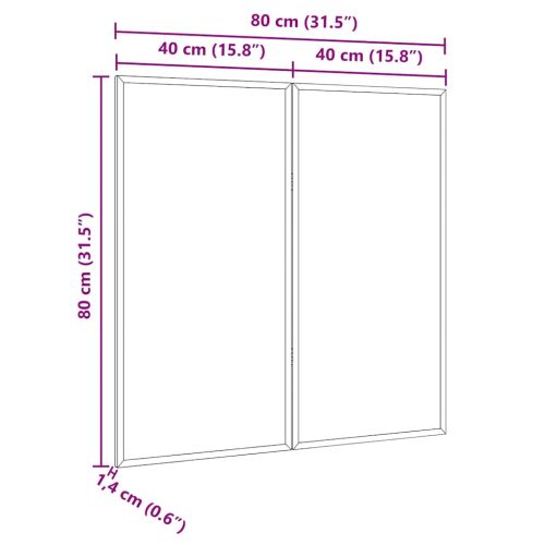Дъска с известия 80 x 80 x 1.4 см Борово дърво масив Бяло