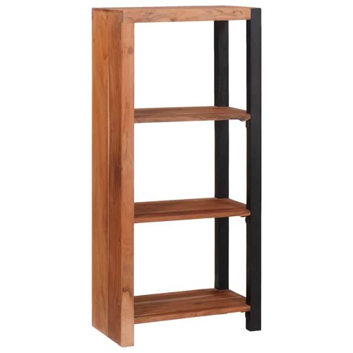 Рафт за книги Кафяво 50 x 30 x 110 см Солидно акациево дърво