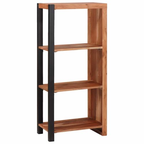 Рафт за книги Кафяво 50 x 30 x 110 см Солидно акациево дърво