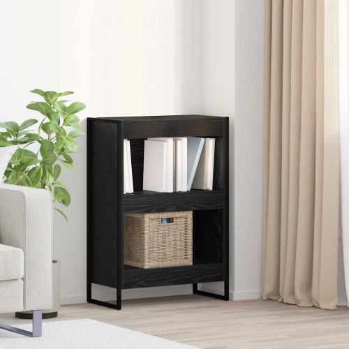 Шкаф за книги 60 x 30 x 86,5 см Инженерна дървесина Черния дъб