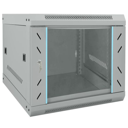 Мрежов кабинет със съхранение Сив 53 x 60 x 45 см Стомана