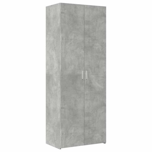 Шкаф за съхранение бетонно сив 70x42,5x225 см инженерно дърво