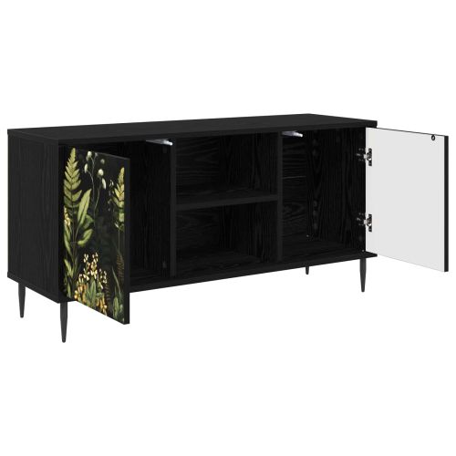 ТВ шкаф RHENEN 102 x 33 x 51 см Черен дъб Инженерна дървесина