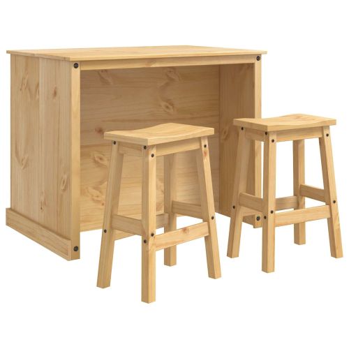 Комплект кухненски остров 3 бр. Пчелен восък 112 x 77 x 91,5 см