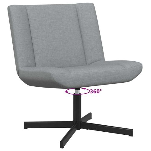 Въртящ се стол Светлосиво 63 x 75 x 76 см текстил