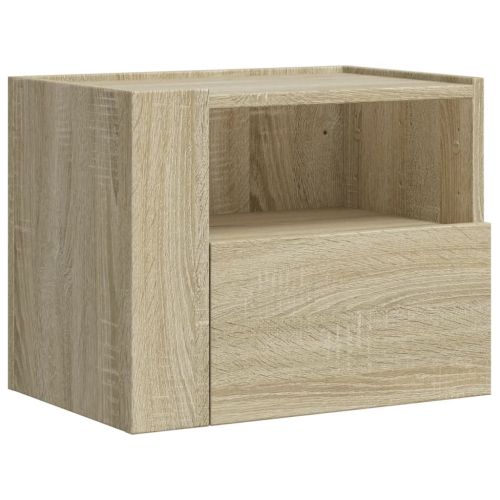 Нощно шкафче за стенен монтаж, сонома дъб, 45x30x35 см