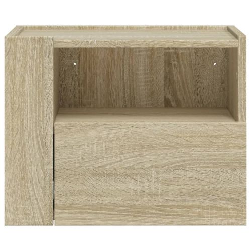 Нощно шкафче за стенен монтаж, сонома дъб, 45x30x35 см