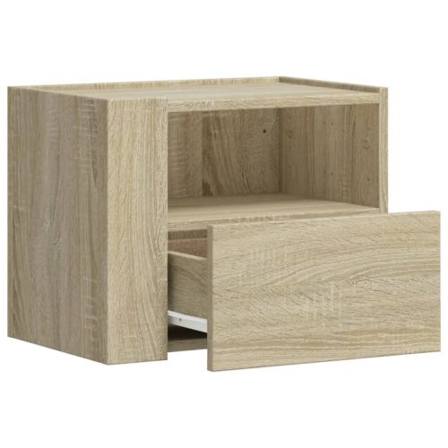 Нощно шкафче за стенен монтаж, сонома дъб, 45x30x35 см