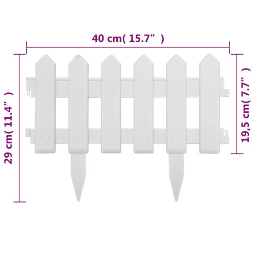 Кантове за тревни площи, 25 бр, бели, 10 м, PP