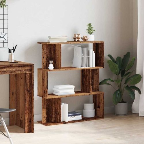 Шкаф за книги от старо дърво 80x24x96 cm Инженерна дървесина