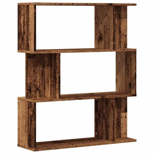 Шкаф за книги от старо дърво 80x24x96 cm Инженерна дървесина