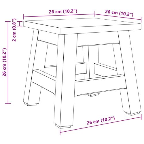 Стук Естествен 26 x 26 x 26 см Махагоново дърво