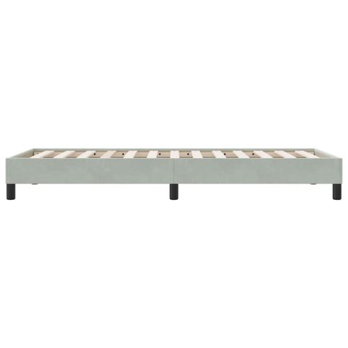 Box Spring легло без матрак Светло сиво 100x210 cm кадифе