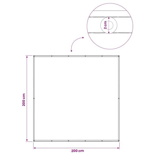 Прозорец за балкон 200 x 200 cm Тъкан с PU покритие Бежово