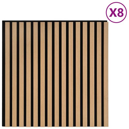 Стенни панели 8 бр. 60,5 x 60 см Натурално