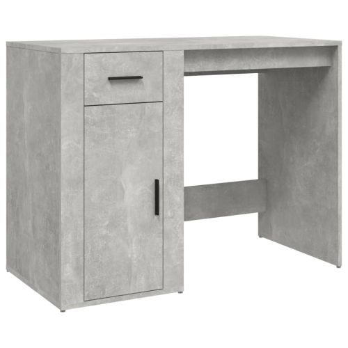 Бюро, бетонно сиво, 100x49x75 см, инженерно дърво