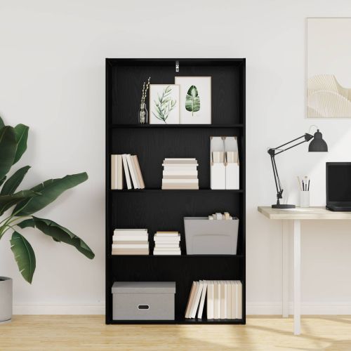 Самостоятелен шкаф за книги 80 x 30 x 152 см Черния дъб