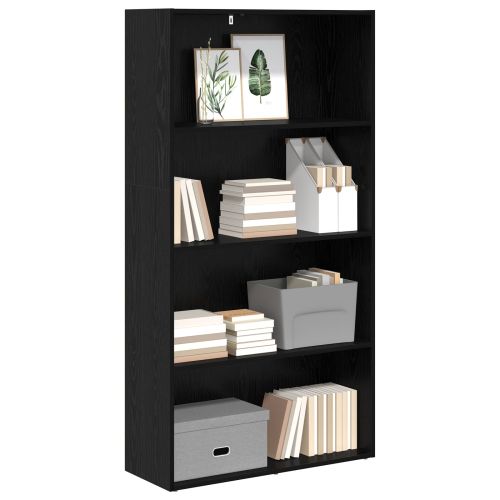 Самостоятелен шкаф за книги 80 x 30 x 152 см Черния дъб