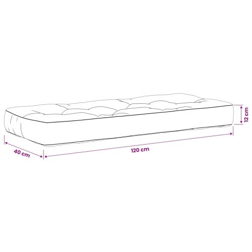 Кушон за палет VIANEN 100% полиестер Синьо 120 x 40 x 12 cm