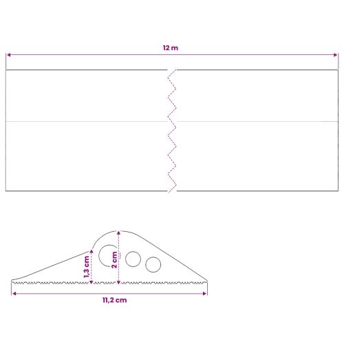Уплътнение за Гаражна Под Черно 112 x 20 мм 12 м EPDM гума