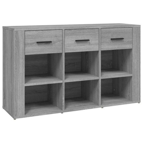Сайдборд, сив сонома, 100x30x59,5 см, инженерно дърво