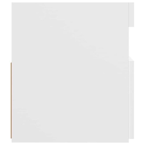 ТВ шкаф с LED осветление, бял, 120x35x40 см