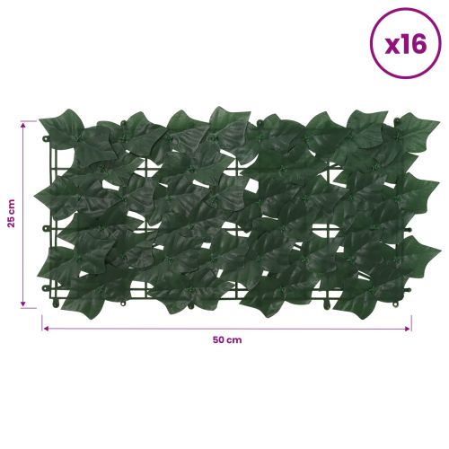 Завеса за балкон с листа Тъмнозелено 200 x 100 cm