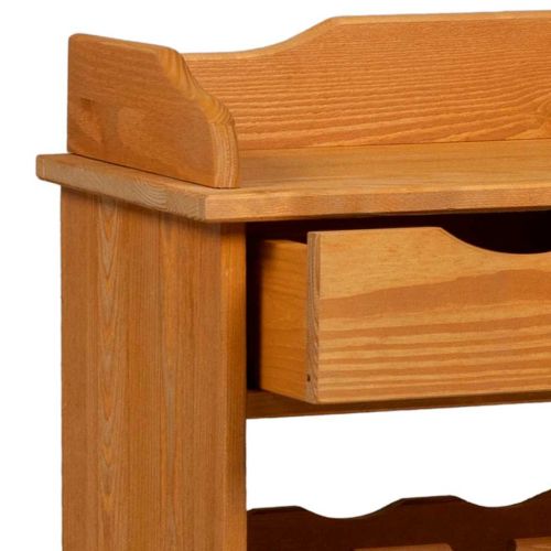 Винен рафт Кафяво 58 x 28 x 90 см Солидно борово дърво