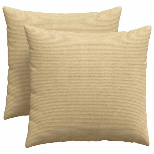 Диван възглавници 2 pcs Сивозелен 45 x 45 cm Кордюрова тъкан
