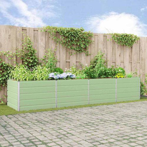 Кашпа Пастелно зелено 385 x 100 x 75 см Поцинкована стомана